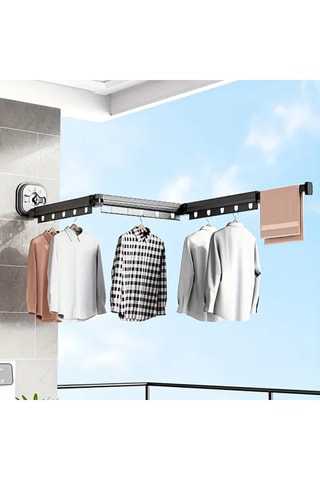 Estendal de roupa de parede dobrável Python 125 cm de alcance