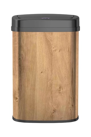 Caixote do lixo automático em aço inoxidável Majestic Wood - 58 l