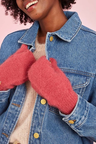 Moufles en laine et mohair Briscote - Rouge