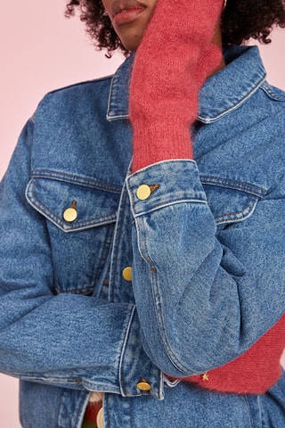 Moufles en laine et mohair Briscote - Rouge