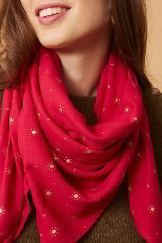 Foulard en soie - Coquelicot