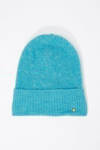 Bonnet en super kid mohair et baby alpaga - Turquoise