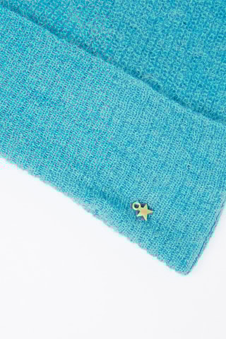 Bonnet en super kid mohair et baby alpaga - Turquoise