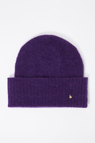 Bonnet en alpaga et mohair - Violet