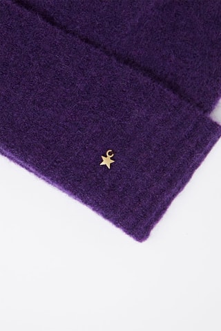 Bonnet en alpaga et mohair - Violet