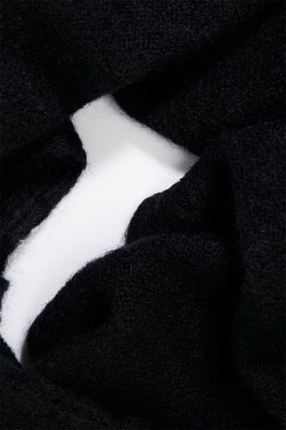 Echarpe en kid mohair et mérinos - Noir