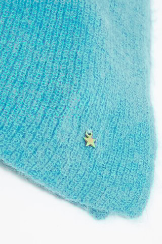 Écharpe en kid mohair et baby alpaga - Turquoise