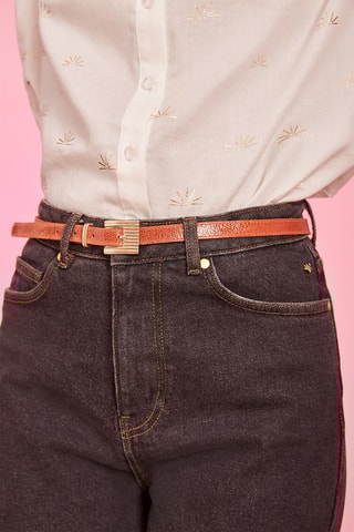 Ceinture en cuir Lazare - Marron