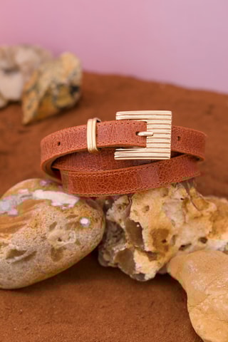 Ceinture en cuir Lazare - Marron