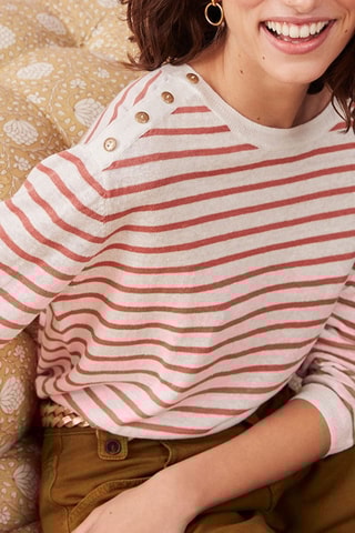 Pull en lin Babou - Blanc