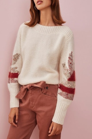 Pull en mérinos et mohair Ares - Blanc