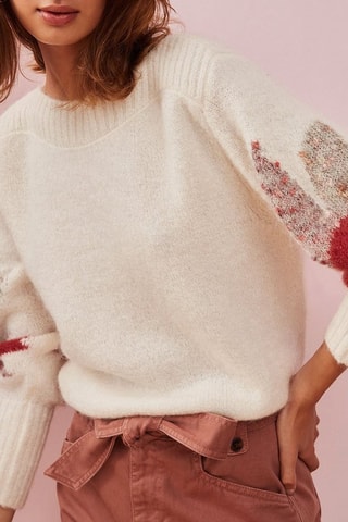 Pull en mérinos et mohair Ares - Blanc
