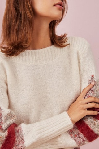 Pull en mérinos et mohair Ares - Blanc