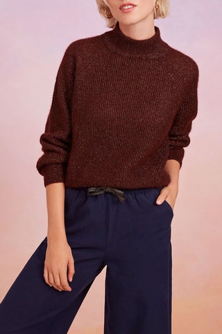 Pull en mohair et alpaga Dibou - Bordeaux
