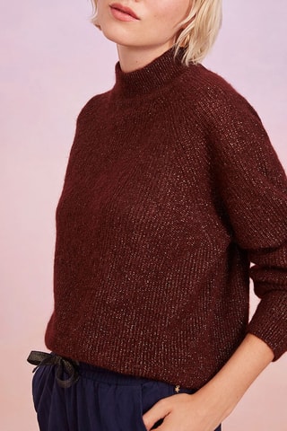Pull en mohair et alpaga Dibou - Bordeaux