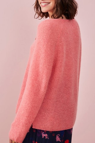 Pull en mohair et alpaga Boston - Rose