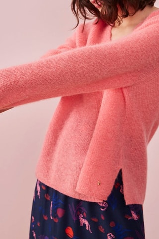 Pull en mohair et alpaga Boston - Rose