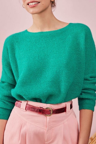 Pull en mohair et alpaga Mentalo - Turquoise