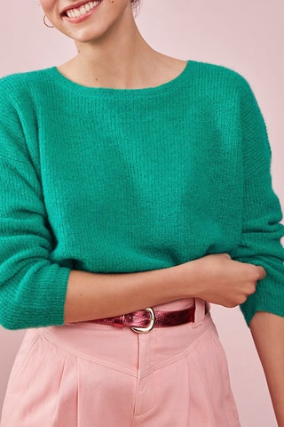 Pull en mohair et alpaga Mentalo - Turquoise
