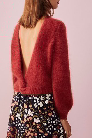 Pull en mohair et laine Oud - Bordeaux
