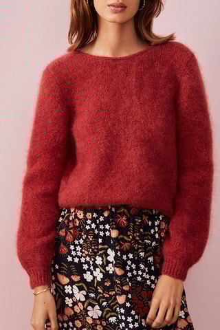 Pull en mohair et laine Oud - Bordeaux