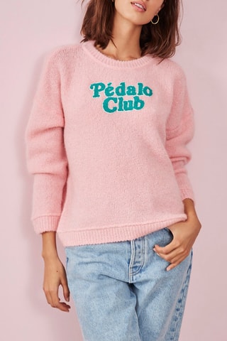 Pull en mohair et mérinos Barbapapa - Rose
