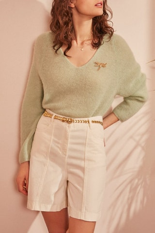 Pull en laine, mohair et alpaga Altea - Vert