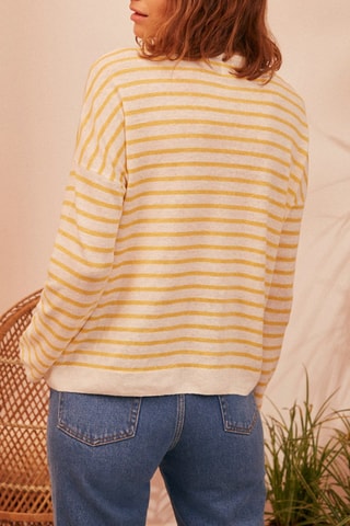 Pull en lin Aglaon - Jaune