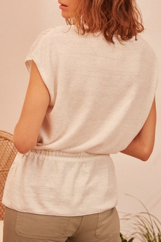 Pull en lin Agatine - Ecru