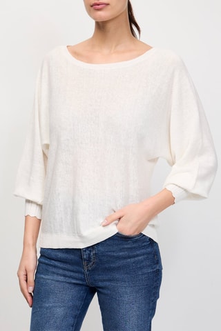 Pull en lin Bazoum - Ecru