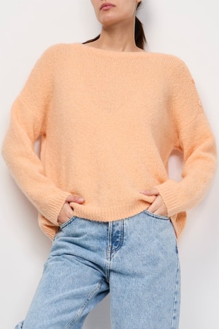 Pull en kid mohair et mérinos Artemis - Saumon