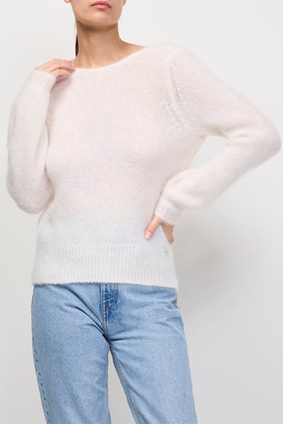 Pull en kid mohair et laine Belou - Ecru