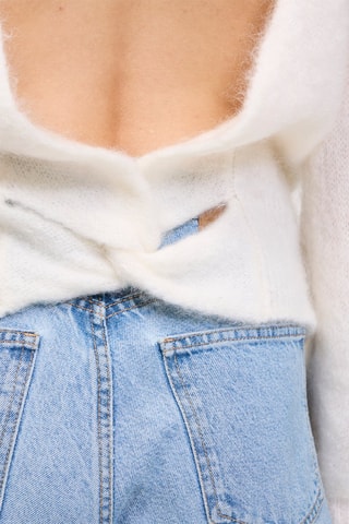 Pull en kid mohair et laine Belou - Ecru