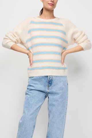 Pull en kid mohair et mérinos Aristote - Ecru