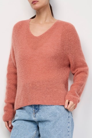Pull en kid mohair et alpaga Boston - Corail