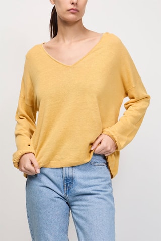 Pull en lin Agnes - Jaune
