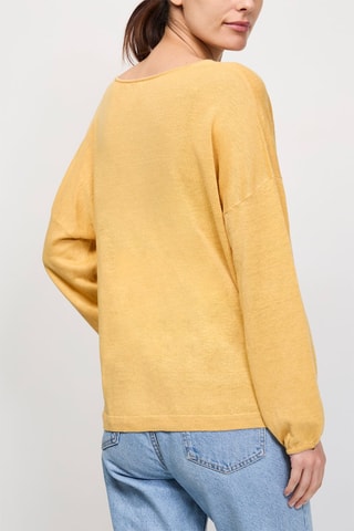 Pull en lin Agnes - Jaune
