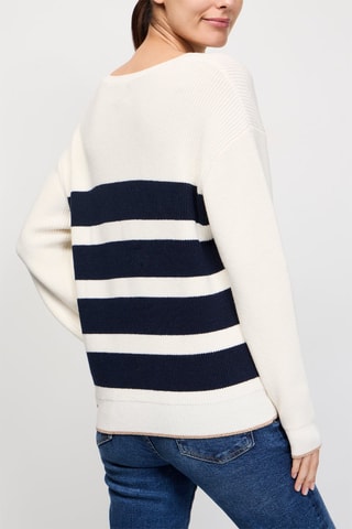 Pull Cefir - Ecru et bleu marine
