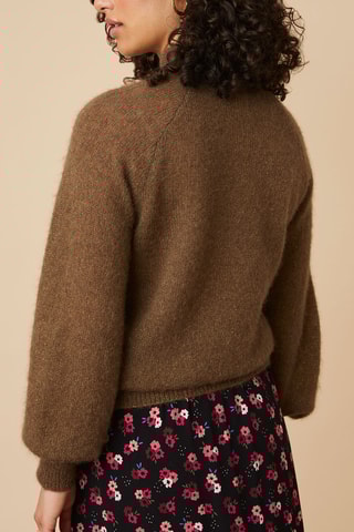 Pull en mohair et alpaga - Marron