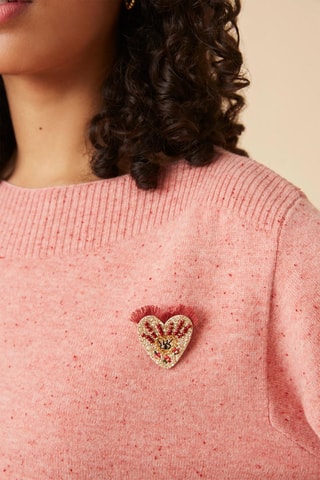 Pull en mérinos - Rose