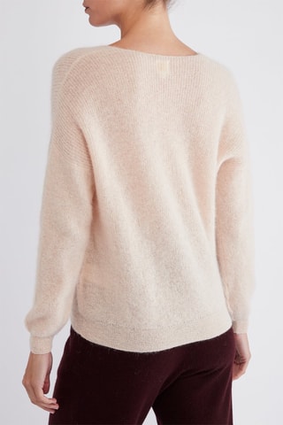 Pull en super kid mohair et baby alpaga - Rose