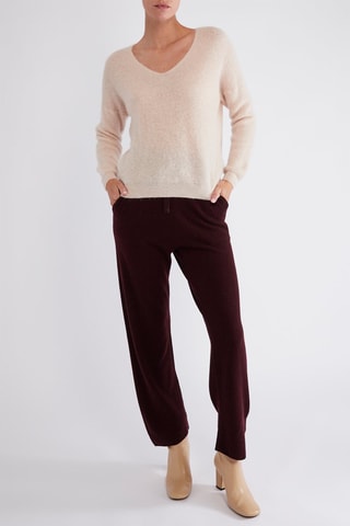 Pull en super kid mohair et baby alpaga - Rose