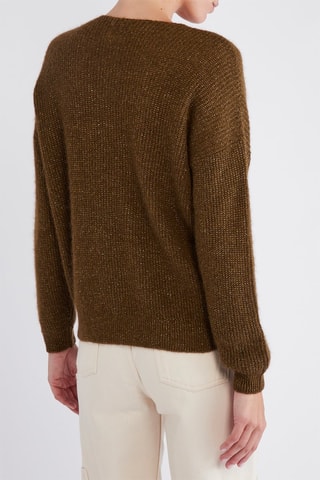 Pull en super kid mohair et baby alpaga - Olive
