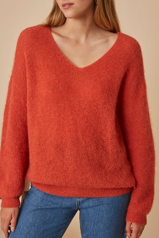 Pull en mohair et alpaga - Orange