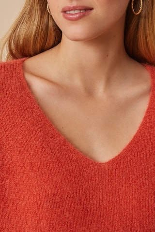 Pull en mohair et alpaga - Orange