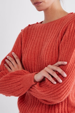 Pull en super kid mohair et baby alpaga - Orange