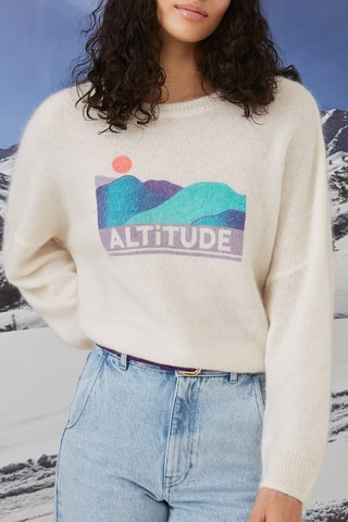 Pull en alpaga - Ecru