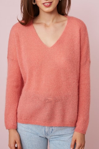 Pull en mohair et alpaga - Rose