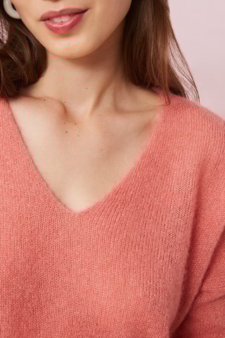 Pull en mohair et alpaga - Rose