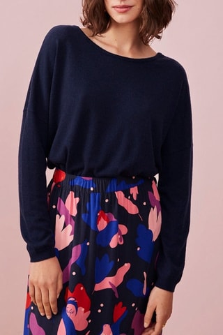 Pull en mérinos Devy - Bleu